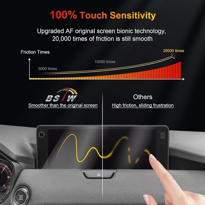 BSTW for 2025 Mazda CX-90 Screen Protector for 2024 2025 CX-90/2025 CX-70 3.3 Turbo S Premium Plus 12.3" Center Display Bubble Free Soft Nano Protective Film 2PCS - Image 4